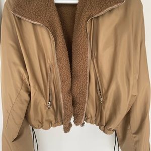 ***Fundraiser*** OAK + FORT cropped bomber / teddy jacket.
